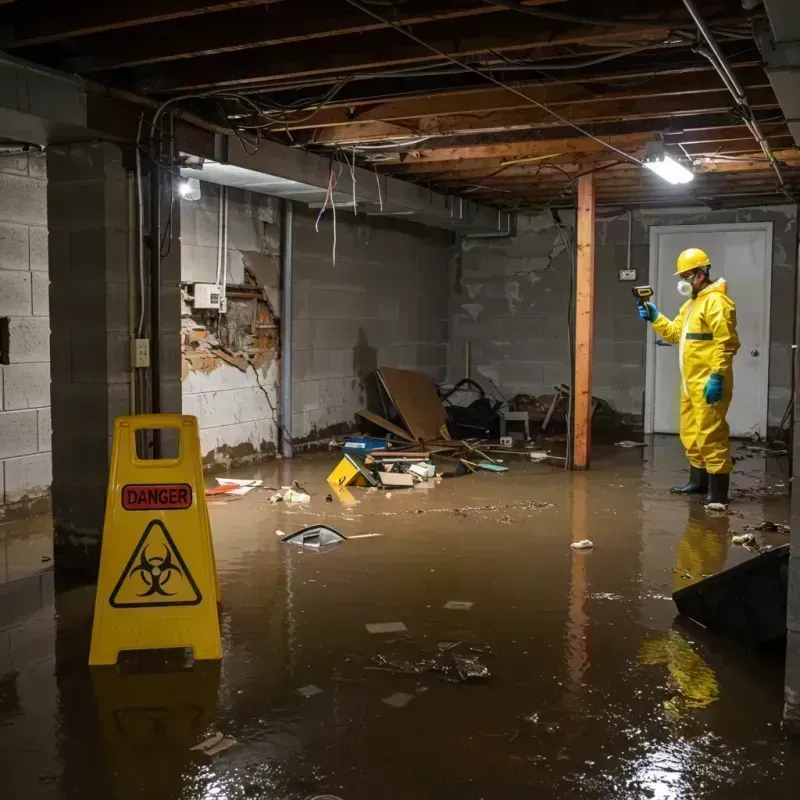 Flooded Basement Electrical Hazard in Smithland, KY Property