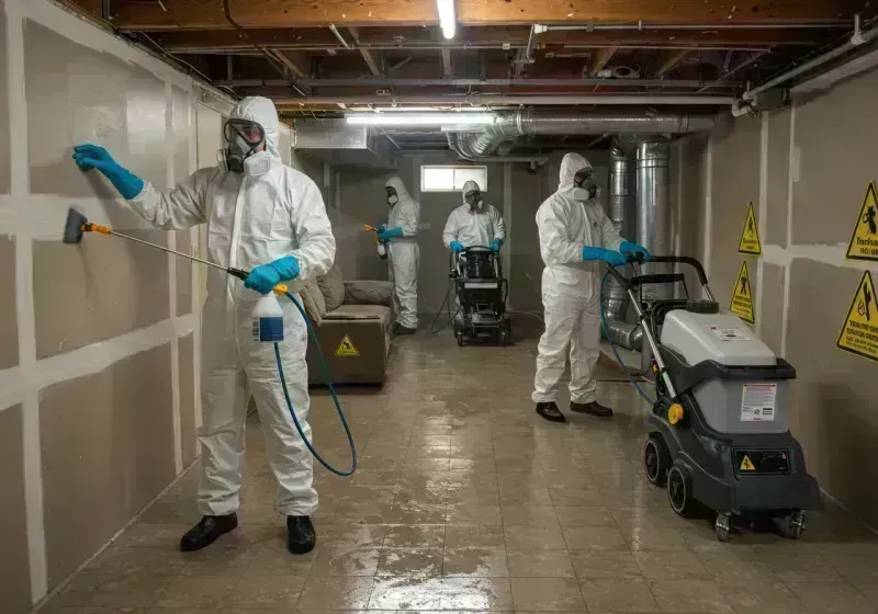 Basement Moisture Removal and Structural Drying process in Smithland, KY